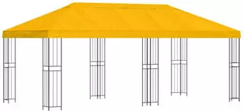 vidaXL Pavillon mit Seitenw&auml;nden 6x3m Gelb Polyester und Stahl 190 (190)