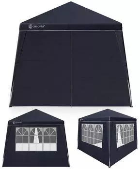 Casaria Capri Faltpavillon 3x3m 4 Seitenw&auml;nde UV-Schutz 50+ Anthrazit (997271)