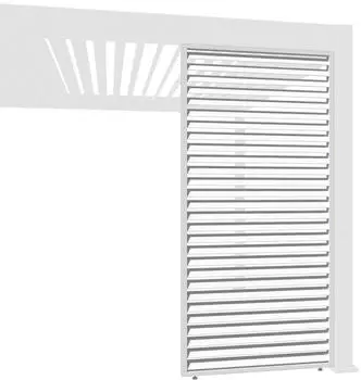 Weide Horizontale Lamellenwand f&uuml;r Pergola Aluminium Wei&szlig; 123x235cm (WE-P-H-123-WSS)