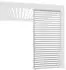 Weide Horizontale Lamellenwand für Pergola Aluminium Weiß 123x235cm (WE-P-H-123-WSS)