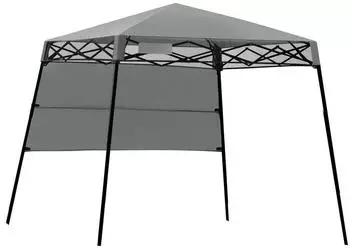 Costway Faltpavillon Metall 181x181x210cm, Grau (OP70298GR)