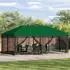 vidaXL Pavillon mit Seitenwänden 6x3m Grün Polyester & Stahl (3375998)