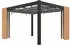 Sojag Lito 1012 freistehende Pergola 3x3,5m mit Sonnensegel Holzoptik