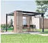 Sojag Lito 1012 freistehende Pergola 3x3,5m mit Sonnensegel Holzoptik