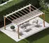 Paragon Outdoor Florenz 1116 Pergola Aluminium Holzoptik hellbraun/weiß 350x505x236cm (05010)