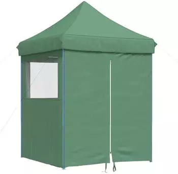 vidaXL Faltbares Pop-Up Partyzelt mit 4 Seitenteilen, Gr&uuml;n (4005000)