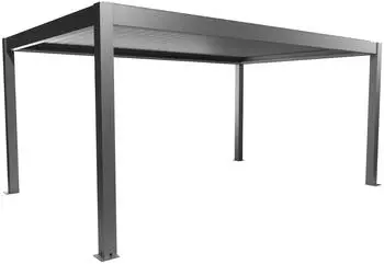 Biohort Pergola 5,5 x 3,5 m mit Lamellendach 553 x 368 cm quarzgrau-metallic