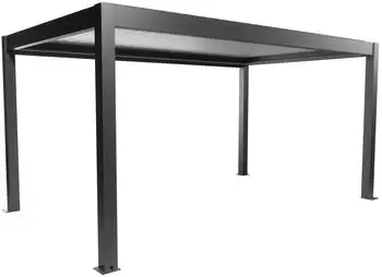 Biohort Pergola 5 x 3 m mit Lamellendach 516 x 312 cm dunkelgrau-metallic/Lamellen silber