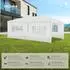 TecTake Novara pavilion in polyethylene and steel 6 x 3 x 2.5 m white