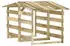 vidaXL Pergola with roof 1 x 0.9 x 1 m natural wood