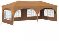 vidaXL Pop-up Partyzelt 575 x 288 x 245 cm Beige Oxford-Stoff