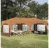 vidaXL Pop-up Partyzelt Beige 575 x 288 x 245 cm Oxford-Stoff mit 4 Seitenwänden (42019892)