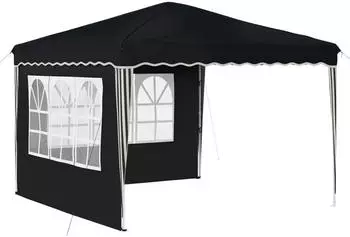 vidaXL Pop-up Partyzelt Anthrazit 288 x 288 x 245 cm Oxford-Stoff mit 2 Seitenw&auml;nden (42019759)