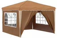 vidaXL Pop-up Partyzelt 288 x 288 x 245 cm Beige Oxford-Stoff