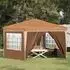 vidaXL Pop-up Partyzelt Beige 288 x 288 x 245 cm Oxford-Stoff mit 4 Seitenwänden (42019771)