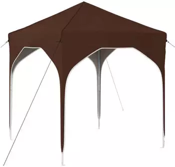 vidaXL Pop-up Partyzelt 194 x 194 x 245 cm Braun ohne Seitenwand (42019819)