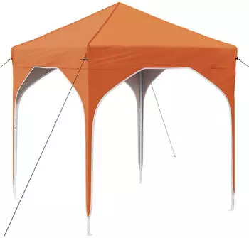 vidaXL Pop-up Partyzelt 194 x 194 x 245 cm Orange ohne Seitenwand (42019822)