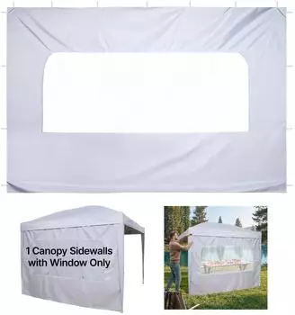 VEVOR Pavillon Seitenwand 3x3m Wasserfest UV-Schutz mit Reißverschluss & Fenster (KDPJ-003)