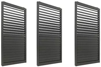 MCW Schiebet&uuml;r f&uuml;r Pergola L46 3er-Set Aluminium 206x272cm Anthrazit (MCW-L46)