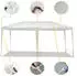 Wiltec Pavillon 3x6m Weiß UV-Schutz 50+ mit aufrollbaren Seitenwänden und Fenstern (63365)