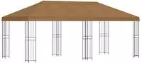vidaXL Pavillon mit Seitenw&auml;nden 6 x 3 m Beige Polyester und Stahl 190