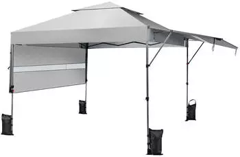Costway Pop-Up Faltpavillon 3x3m UV-Schutz 50+ mit 2 Markisen (NP10844WH)