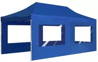 vidaXL Profi-Partyzelt Faltbar mit W&auml;nden Aluminium 6&times;3m Blau