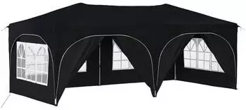 vidaXL Pop-up Partyzelt Anthrazit 575 x 288 x 245 cm Oxford-Stoff mit 6 Seitenw&auml;nden (42019902)