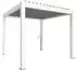Biohort Pergola 3 x 3 m mit Lamellendach 312 x 312 cm weiß/Lamellen silber