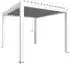 Biohort Pergola 3 x 3,5 m mit Lamellendach 312 x 368 cm weiß/Lamellen silber