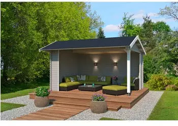 Gouderak Pavillon Outdoor Life San Diego 465 x 389 cm hellgrau