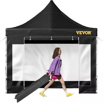 VEVOR Faltpavillon 3x3m Pop-Up, 240g PVC-beschichtetes Polyester, h&ouml;henverstellbar