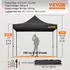 VEVOR Faltpavillon 3x3m Pop-Up, 240g PVC-beschichtetes Polyester, höhenverstellbar