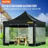 VEVOR Faltpavillon 3x3m Pop-Up, 240g PVC-beschichtetes Polyester, höhenverstellbar