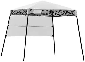 Costway Faltpavillon Metall 181x181x210cm, Weiß (OP70298WH)
