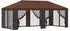 vidaXL Pavillon mit Seitenwänden 6x3m Braun Polyester & Stahl (3376030)