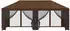 vidaXL Pavillon mit Seitenwänden 6x3m Braun Polyester & Stahl (3376030)