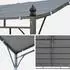 sweeek Wall-mounted pergola 3 x 2.5 m grey canopy