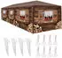 TecTake Almchalet pavilion in polyethylene and steel 9 x 3 x 2.5 m brown