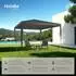 TecTake Farah pavilion in polyethylene and steel 3 x 3 x 2.5 m grey