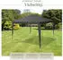 TecTake Farah pavilion in polyethylene and steel 3 x 3 x 2.5 m grey