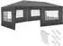 TecTake Novara pavilion in polyethylene and steel 6 x 3 x 2.5 m grey