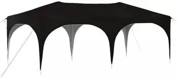 vidaXL Pop-up Partyzelt Schwarz 575 x 288 x 245 cm Oxford-Stoff ohne Seitenwand (42019887)