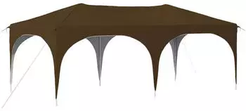 vidaXL Pop-up Partyzelt Taupe 575 x 288 x 245 cm Oxford-Stoff ohne Seitenwand (42019883)