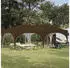 vidaXL Pop-up Partyzelt Taupe 575 x 288 x 245 cm Oxford-Stoff ohne Seitenwand (42019883)