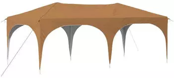 vidaXL Pop-up Partyzelt Beige 575 x 288 x 245 cm Oxford-Stoff ohne Seitenwand (42019881)