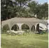 vidaXL Pop-up Partyzelt Creme 575 x 288 x 245 cm Oxford-Stoff ohne Seitenwand (42019878)