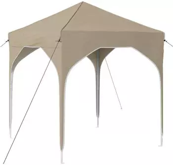 vidaXL Pop-up Partyzelt 194 x 194 x 245 cm Creme ohne Seitenwand (42019812)