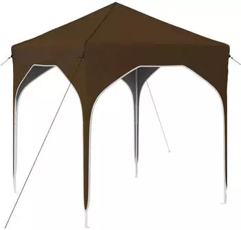 vidaXL Pop-up Partyzelt 194 x 194 x 245 cm Taupe ohne Seitenwand (42019817)