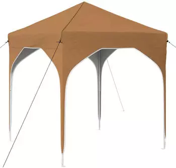 vidaXL Pop-up Partyzelt 194 x 194 x 245 cm Beige ohne Seitenwand (42019815)